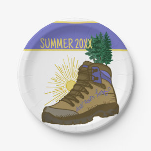 Hiker Personalised Camping Picnic Paper Plate