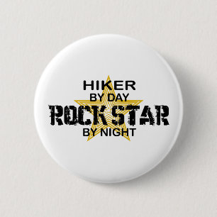 Hiker Rock Star by Night 6 Cm Round Badge