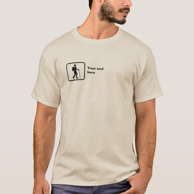 Hiker -- Small Logo -- Customisable T-Shirt (Front)