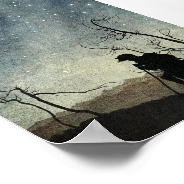 Hiker with the Stars - Rackham Poster (Corner)