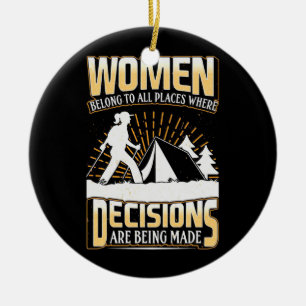 Hiker Women Belong To All Places Ceramic Tree Decoration