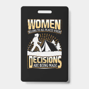 Hiker Women Belong To All Places ID Badge