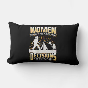 Hiker Women Belong To All Places Lumbar Cushion