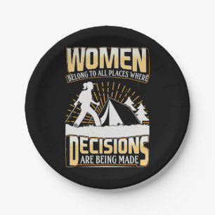 Hiker Women Belong To All Places Paper Plate