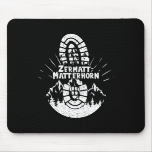 Hiker Zermatt-problemhorn Switzerland Hiking Vacat Mouse Pad