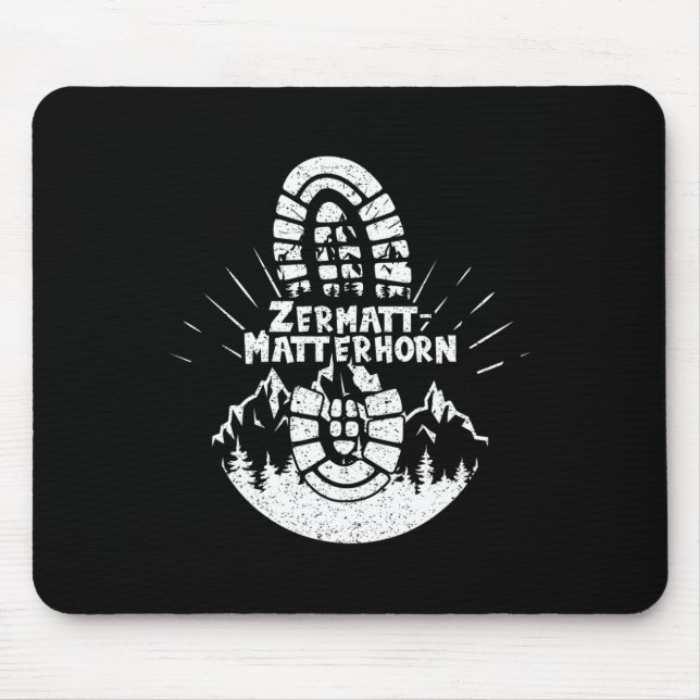 Hiker Zermatt-problemhorn Switzerland Hiking Vacat Mouse Pad (Front)