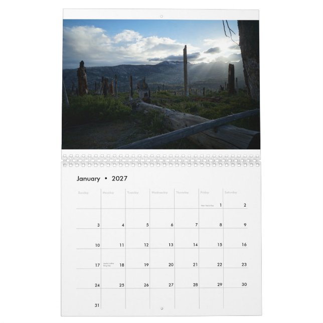Hiker's Paradise Calendar (Jan 2027)