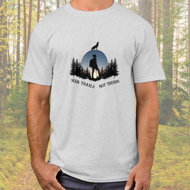 Hiker's Wilderness Adventure Men’s T-shirt (Hiker Adventure Wilderness Men’s T-shirt)