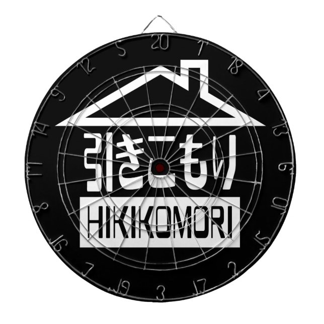 Hikikomori 引きこもり Japanese Recluse Dartboard (Front)
