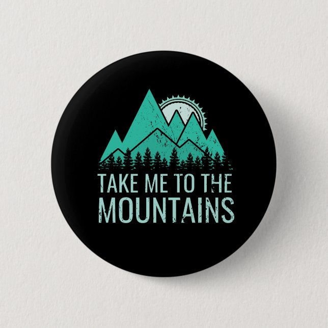 Hiking 6 Cm Round Badge (Front)