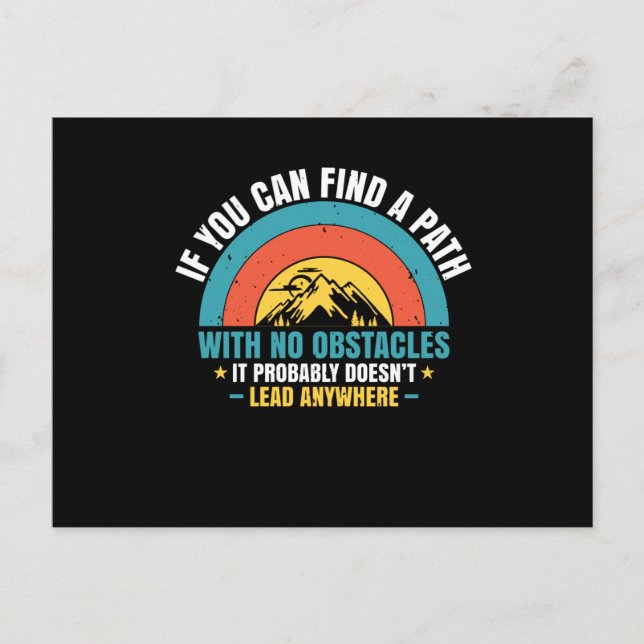 Hiking - A Path With No Obstacles Postcard (Front)