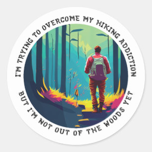 Hiking Addiction Classic Round Sticker