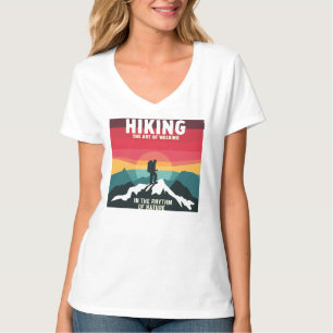 Hiking Adventure Awaits Vintage Design T-Shirt