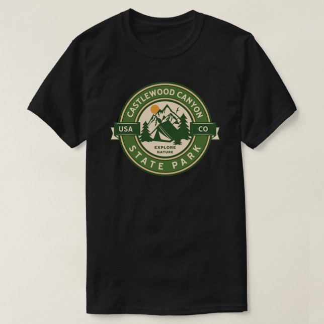 Hiking Adventure Castlewood Canyon State Park Colo T-Shirt (Design Front)