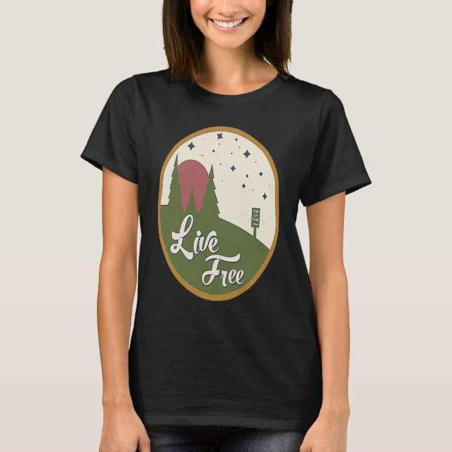 Hiking & Adventure Great Outdoors Wanderlust Live  T-Shirt (Front)