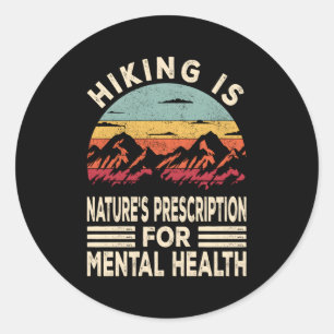 Hiking And Tal Health Classic Round Sticker