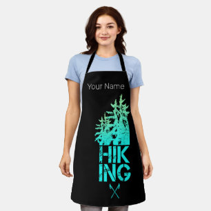 Hiking and Trekking Outdoor Vintage Forest Design Apron