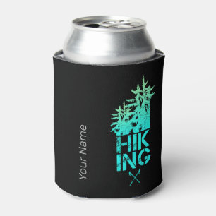 Hiking and Trekking Outdoor Vintage Forest Design Can Cooler