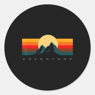 Hiking Apparel - Outdoor Camping Backpacking Hikin Classic Round Sticker