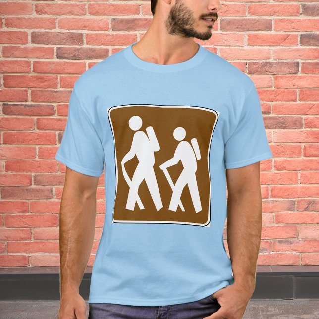Hiking Area Symbol Activity Sign T-Shirt (Creator Uploaded)