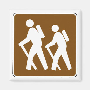 Hiking Area Symbol Sign Magnet