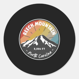 Hiking Beech Mountain - North Carolina Classic Round Sticker