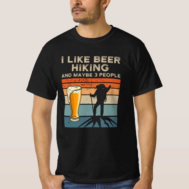 Hiking Beer Hiker Gift T-Shirt (Front)