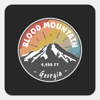 Hiking Blood Mountain Georgia Square Sticker