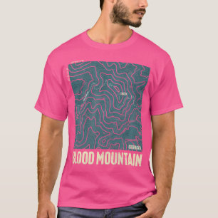 Hiking Blood Mountain Topography - Appalachian Tra T-Shirt