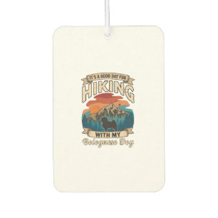 Hiking Bolognese Dog Mountains Sunset Car Air Freshener