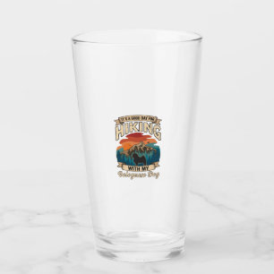 Hiking Bolognese Dog Mountains Sunset Glass