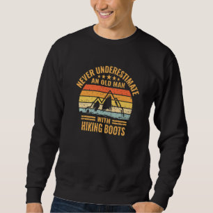 Hiking Boot Retro Hiking Hike Dad Wander Outdoors  Sweatshirt