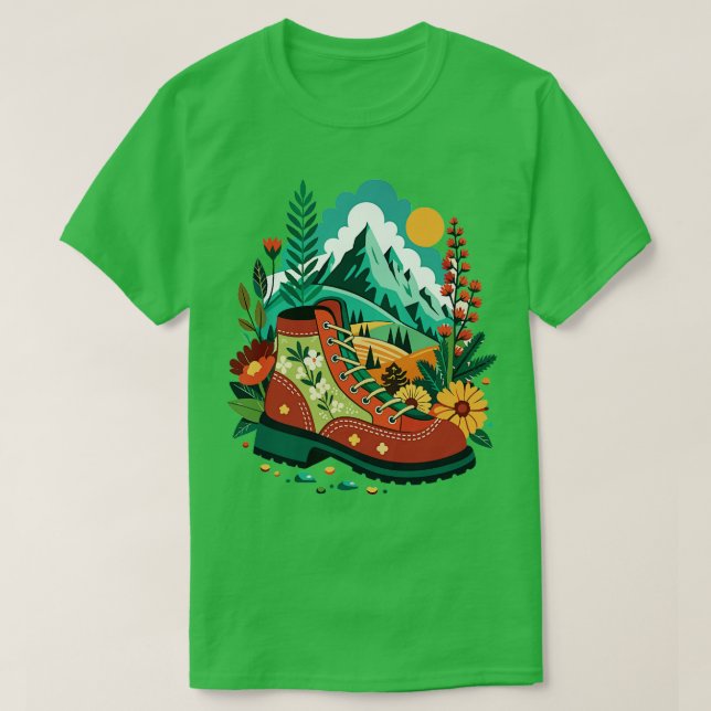 hiking boot Simple T-Shirt (Design Front)