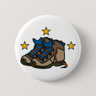 Hiking Boots 6 Cm Round Badge