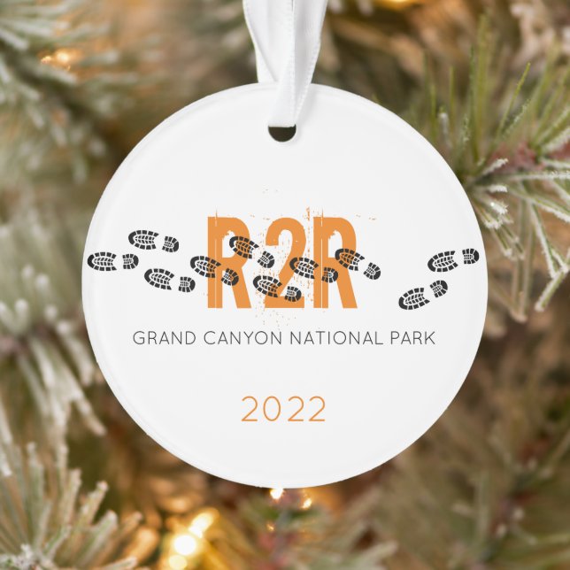 Hiking Boots Personalised R2R Grand Canyon Photo Ornament (Tree)