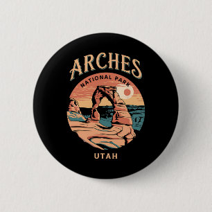 Hiking Camping Adventure Explorer Arches National 6 Cm Round Badge