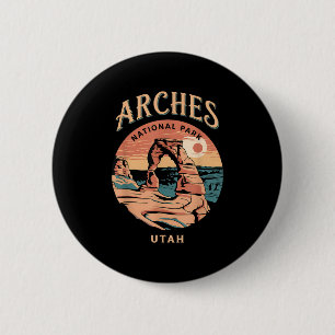 Hiking Camping Adventure Explorer Arches National 6 Cm Round Badge
