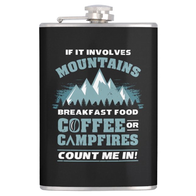 Hiking Camping Coffee Hip Flask (Front)