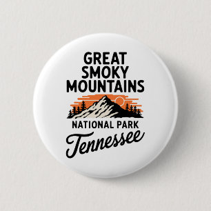 Hiking Camping Great Smoky Mountains National Park 6 Cm Round Badge