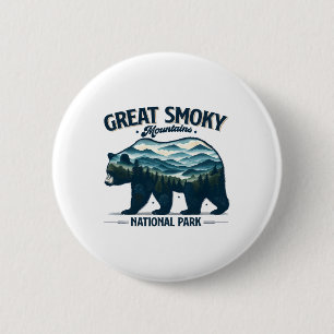 Hiking Camping Great Smoky Mountains National Park 6 Cm Round Badge