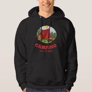 Hiking Camping Wilderness Nature Brave And Wild Hoodie