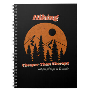 Hiking: Cheaper Than Therapy Spiral Notebook