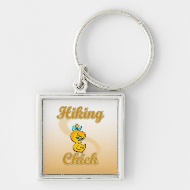 Hiking Chick Key Ring (Front)