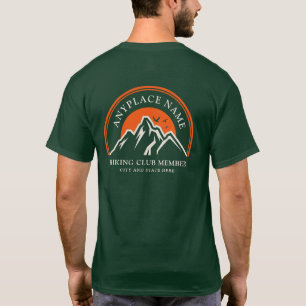 Hiking Club Logo Any Name Company Team T-Shirt