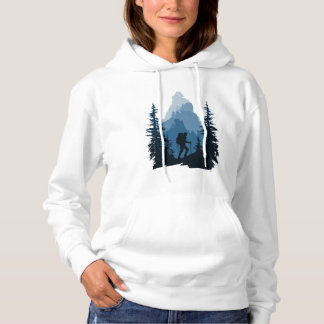 Hiking Club Mountain Silhouette Adventure Graphic Hoodie