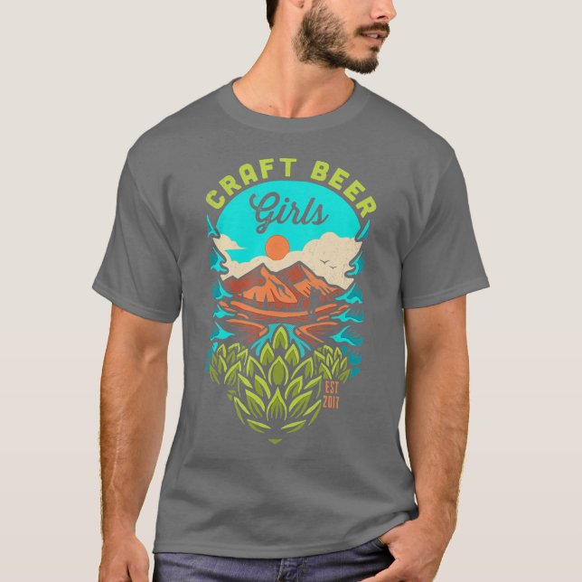 Hiking Craft Beer Girl T-Shirt (Front)