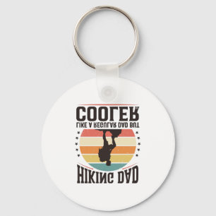 Hiking Dad Vintage Cooler Shirt Design_1 Key Ring