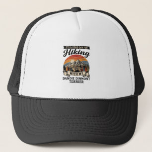 Hiking Dandie Dinmont Terrier Dog Mountain Retro S Trucker Hat