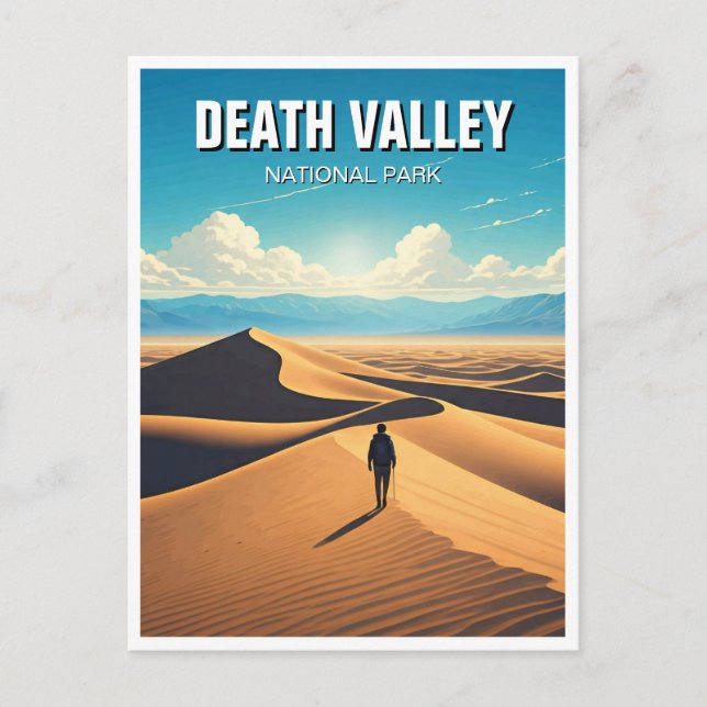 Hiking Death Valley National Park Souvenir Postcard (Front)