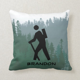 Hiking Design Throw Pillow